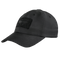 The Condor Cool Mesh Tactical Cap is a black cap with a curved brim and rectangular Velcro patch on the front, ideal for law enforcement or first responders.